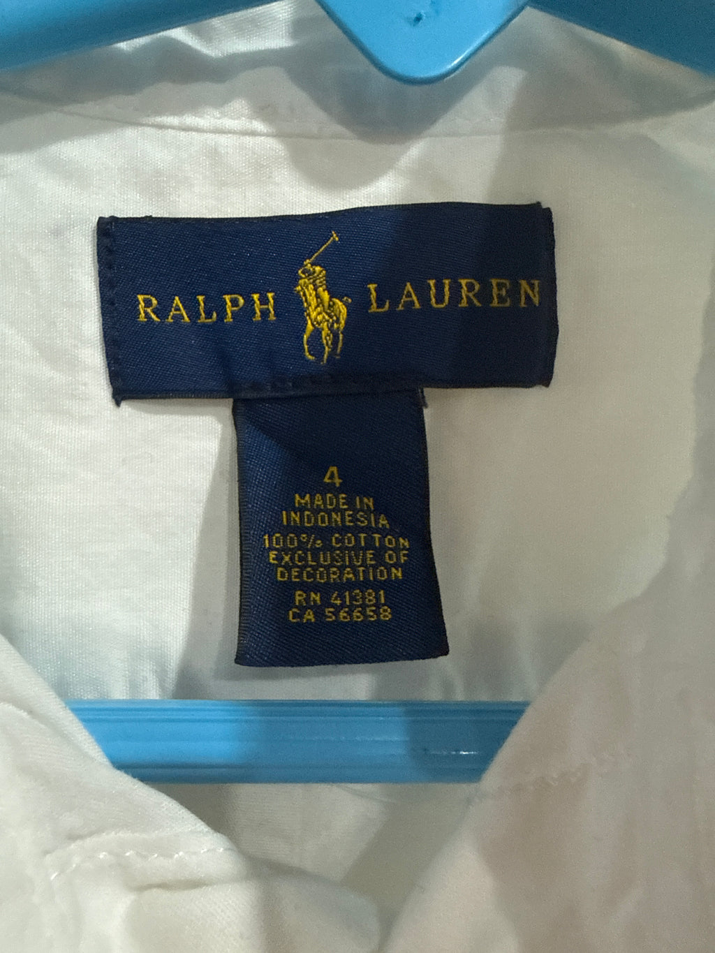 White Ralph Lauren shirt